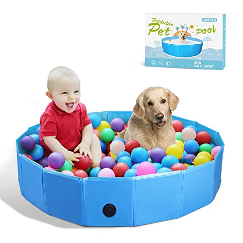 Nobleza Foldable Dog Pool, Extra Large Portable Pet Swimming Pool