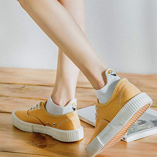 teyiwei-10-Paare-Frauen-Socken-Kawaii-Lustige-Ausdruck-Baumwolle-Gestickte-Maedchen-SoeckchenZufaellige-Farbe