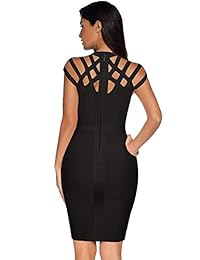 Meilun vestido de seda artificial, con escote cerrado y recortes, ajustado, para mujer