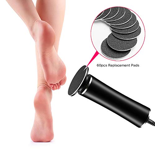 Aunote Electric Callus Remover, Professoinal Pedicure Tools Foot File Speed Adjustable, Most Powerful Replacement Sanding Disk Best Tool Kit For Women/Men Remove Dead, Cracked Skin, Hard,Thick Callus