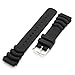 PerFit® Rubber Watch Band + Spring Bars for Seiko SKX Z-22 4FY8JZ Diver Strap, Curve Vent, Black, 22mm