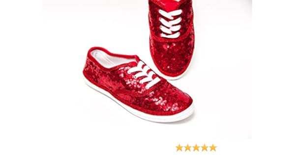 red sparkly shoes