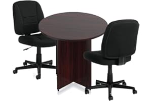 GOF 36”, 42”, 48” Round Table & Chairs (G11343B) Set, Dark Cherry, Espresso, Artisan Grey, Mahogany, Walnut (36” Table with 2 Chairs, Mahogany)