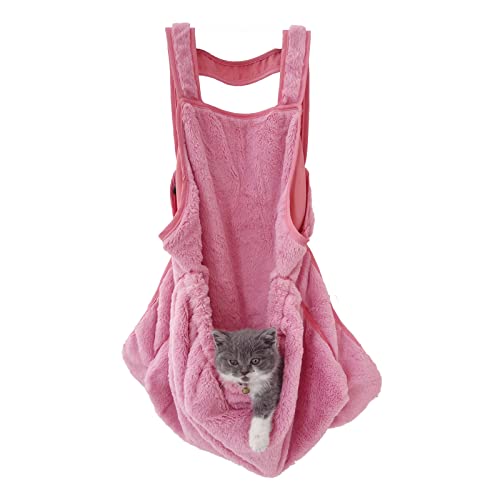Photo 1 of Babyezz Cat Sling Carrier,Dog Carrying Bag,Small Pet Sing Carrier Chest,Cat Sling Accompany Carrier Bag Hands Free,Soft and Breathable Shoulder Back Indoor,for Kittens and Puppies(Pink)
