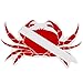 Trident Graphic Ocean Large Die Cut Scuba Sticker