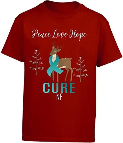 Peace Love Hope Cure Christmas Reindeer Nf - Girl Kids T-shirt Kids Xl Red