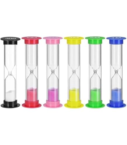 Sabliers Colorés GYSRXS - Minuteries 3/5/10/20/30 Min Pour Enfants, Brossage De Dents, Douche