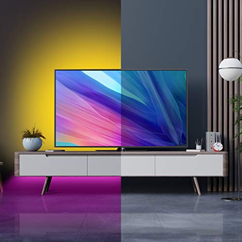 Morfone LED Strip 12M LED Streifen 5050 RGB, APP-Steuerung Bluetooth Musikalische Lichtband mit 44 Tasten Fernbedienung, 360 Leds 12V Netzteil LED Band für TV, Haus, Party, Bar Dekoration (2x6M)