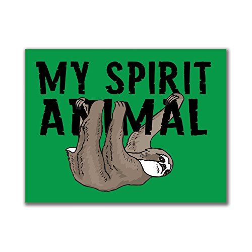 Sloth My Spirit Animal 3x4in. Rectangular Decal Sticker
