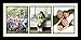 ArtToFrames Collage Photo Frame Single Mat with 3-8x10 Openings with Satin Black Frame and Black mat.