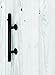 Barn Door Handle Pull Set: 12’’Black Stainless SteelPull and Flush Hardware, for Interior and Exterior Doors, Rust Resistant, Large Handle for A Strong Grip, Easy to Install
