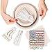 350 Piece Disposable Dinnerware Set 50 Guest - Compostable - Biodegradable Plates - Cornstarch Cutlery (Forks, Spoons, Knives) - Recycled Paper Napkins - Ideal for BBQ, Party, Picnic (1)