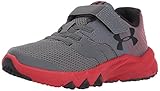 Under Armour Boys' Pre School Primed 2 Adjustable Closure, Graphite/Red/Black, 1.5 M US Little Kid
