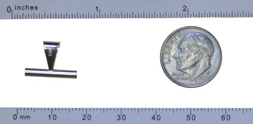 Sterling Silver Brooch to Pendant Converter | 14mm Tube Design with Bail | Converts Pins to Wearable Pendants | Durable Jewelry Accessory | Easy Conversion for Versatile Use | SKU: tw630-139b
