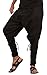 Men's Women's Harem Pants – 100% Cotton Samurai Style, Baggy Wide-Leg, Elastic Waist, 2 Pockets – Casual Yoga Lounge Wear Black