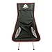 DuraLounge Portable Lightweight Folding High Back Camping Chair - Beach, Backpacking, Picnic - Breathable Mesh Pockets, Storage Bag Included