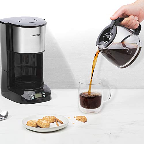 Chefman 12Cup Programmable Coffee Maker, Electric Brewer, Auto Shut
