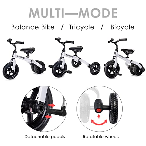 YGJT 3 in 1 Toddler Tricycle for 2 4 Year Old Folding Kids Trike