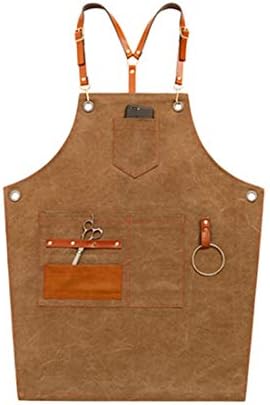 FREAHAP R Apron Durable Canvas Cafe Bar Bakery Waiter Waitress Work Apron