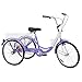 H&ZT Adult Tricycle Trike 3 Wheeled Cruiser Bike with Large Basket and Maintenance Tools, 24 Inch Wheel Size Bike Trike, Men’s Women’s Cruiser Bike (1-Speed/Purple, 26 inch Wheels)thumb 2