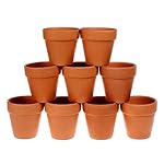 Winlyn 9 Pcs Small Clay Pots 3'' Terracotta Pot Clay Ceramic Pottery Planter Cactus Flower Pots Succulent Pot- Great for Plants,Crafts,Wedding Favor