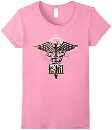 Womens RN Caduceus shirt Small Pink
