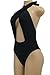 MERCHAM Women Sexy Halter Criss Cross Cut Out Low Back One Piece Swimsuit Bathing Suit