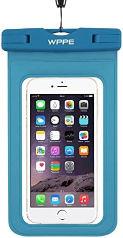 Waterproof Case, WPPE Swimming+, PVC Bag with Armband for iPhone Samsung LG up to 6 Inch, Perfect for Swimming, IPX8 Certified, Blue