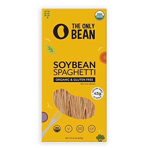 The Only Bean - Organic Edamame, Soy, Black Bean Spaghetti and Fettuccine Pasta, Gluten Free Noodles, 8oz (Variety Pack) (4 Pack)