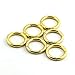 JCBIZ 6pcs 35mm Round Spring Snap Hooks Clip DIY Accessories for Handbag Purse Shoulder Strap Key Chains Buckle Zinc Alloy Circle Round Metal Spring Key Ring Light Gold