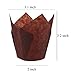 SUBANG 180 Pieces Tulip Cupcake Liner Baking Cups Muffin Tins Treat Cups for Weddings, Birthdays, Baby Showers,Brown Natural And White