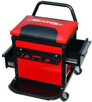 Neilsen Padded Mechanics Trolley Seat Creeper 2 Drawers Ball Bearing CT4346