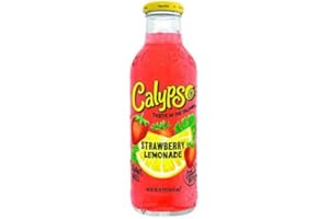 Calypso Lemonades 16 Ounce Glass Bottles 6 Pack (Strawberry Lemonade)