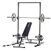 Fitness Reality Squat Rack Power Cage with J-Hooks, Landmine 360° Swivel, Weight Plate Storage Attachment and Power Band…