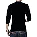 MOGU Men's 1 Button Center Vent Wool Blend Blazer Jacket US Size 42(Tag Asian Size 5XL) Black
