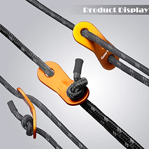 GEERTOP Reflective Guylines 4mm Lightweight Camp Ropes Tent Cords with Aluminum Adjuster