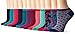 K. Bell Women's 12 Pack Fashion No Show Liner Socks, Solid/Pique/Dot/Floral, 9-11