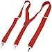 Allegra K Women's Suspenders Metal Clips Adjustable Elastic Band Y Shaped Suspender One Size Red