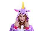 Yutown Adult Unicorn Pajamas Animal Costume Cosplay Onesie Halloween Gift Purple Pegasus L