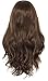 ANOGOL Hair Cap+Natural Wave Brown Synthetic Lace Front Wig Long Women's Wigs Brown Lace Front wig for Women (Brown)