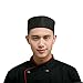 TINKSKY Skull Cap Mesh Top Chefs Hat Black with Adjustable Strap