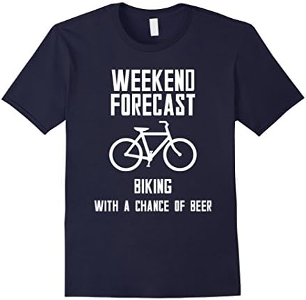 Men's Bicycle T Shirt.Weekend Forecast Biking T Shirt Large Navy