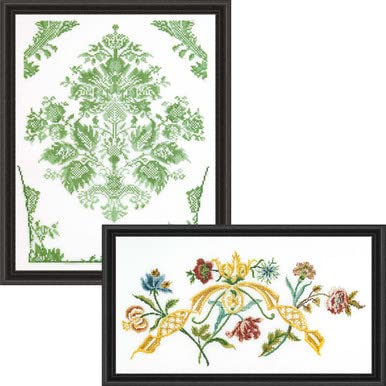 Thea Gouverneur Cross Stitch Kit, Canvas, Multi-Colour, 22x28 and 42x22cm