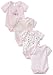 SpaSilk Baby-girls Newborn 4 Pack Flower Bodysuit, Pink, Preemie