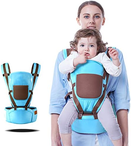 Baby Carrier Hip seat, FreeQueen HandsFree Baby Wrap Carriers Breathable Adjustable Backpack Carriers in Ergonomic Position 4 Carrying Ways Baby Sling Carrier for Infants