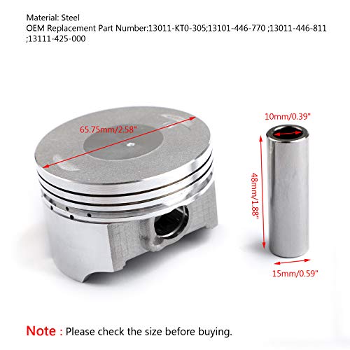 Artudatech Piston Ring Kit +0.25mm For HONDA XR 200 XR 200R 1980-2002 Bore Size 65.75mm - Thumbnail 2