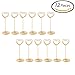 Senkary 12 Pcs Gold Photo Holder Stands Wedding Number Table Holders Place Memo Card Holders Heart Shaped for Wedding Party Home Office Decoration