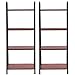 Tangkula 4-Tier Ladder Shelf, Ladder Bookcase Indoor & Outdoor Wood Bookshelf, Display Shelves, Plant Flower Stand Shelf (2)