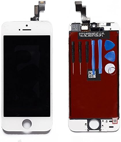 Ayake LCD Screen for iPhone 5s White Display Assembly Digitizer Touchscreen Replacement with Repair Tool Kits