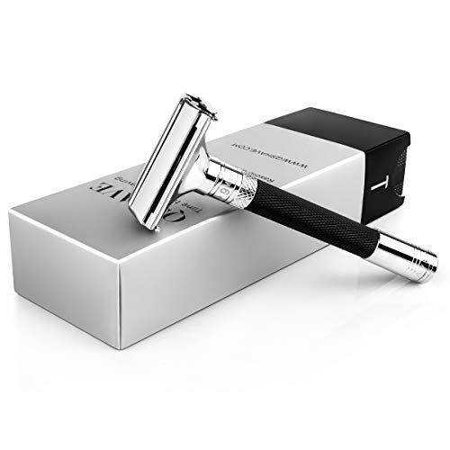 QSHAVE Parthenon Adjustable Double Edge Safety Razor V2.0 Long Handle